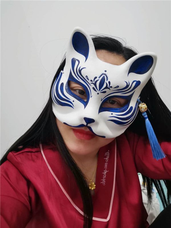 Moonlit Tide Fox Mask Japanese
