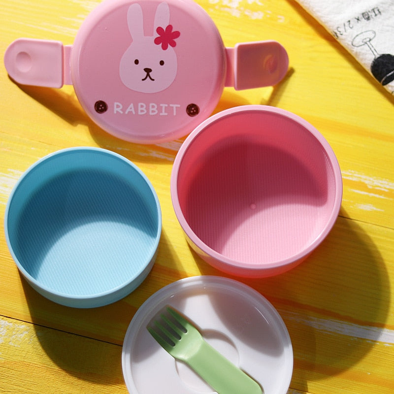 Japanese Double-layer Round Bento Box