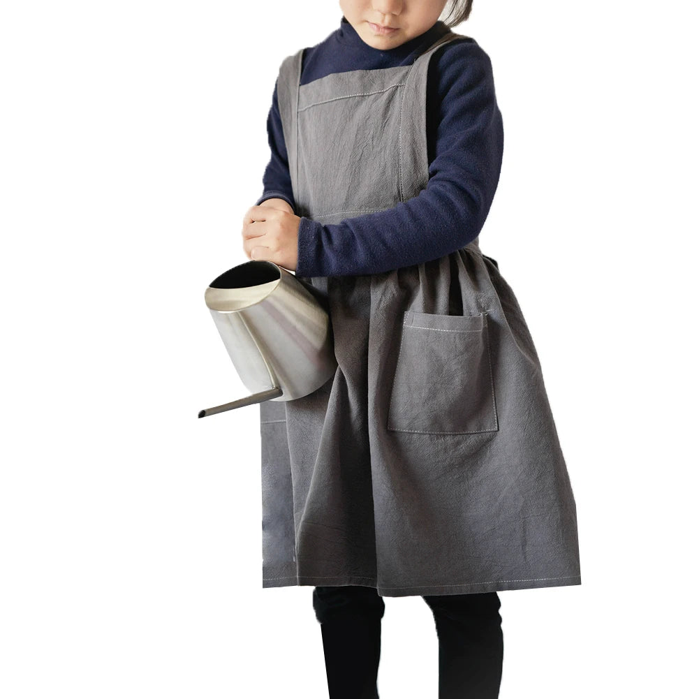 Japanese Kids Cotton Linen Bib Apron