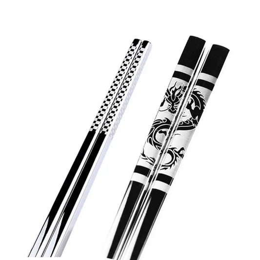 Black Dragon Stainless Steel Chopsticks
