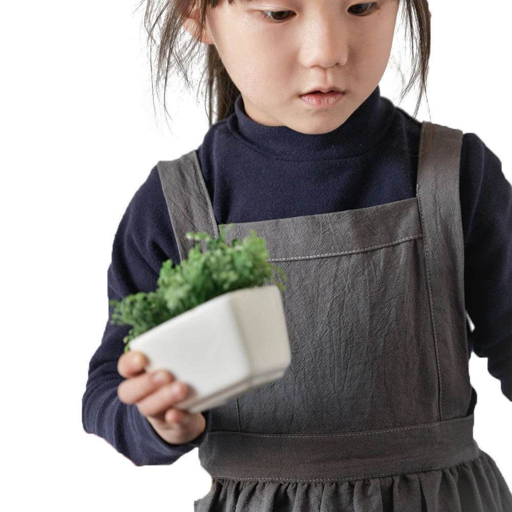 Japanese Kids Cotton Linen Bib Apron