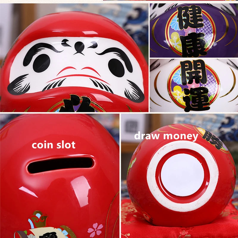 Japanese Daruma Doll Piggy Bank