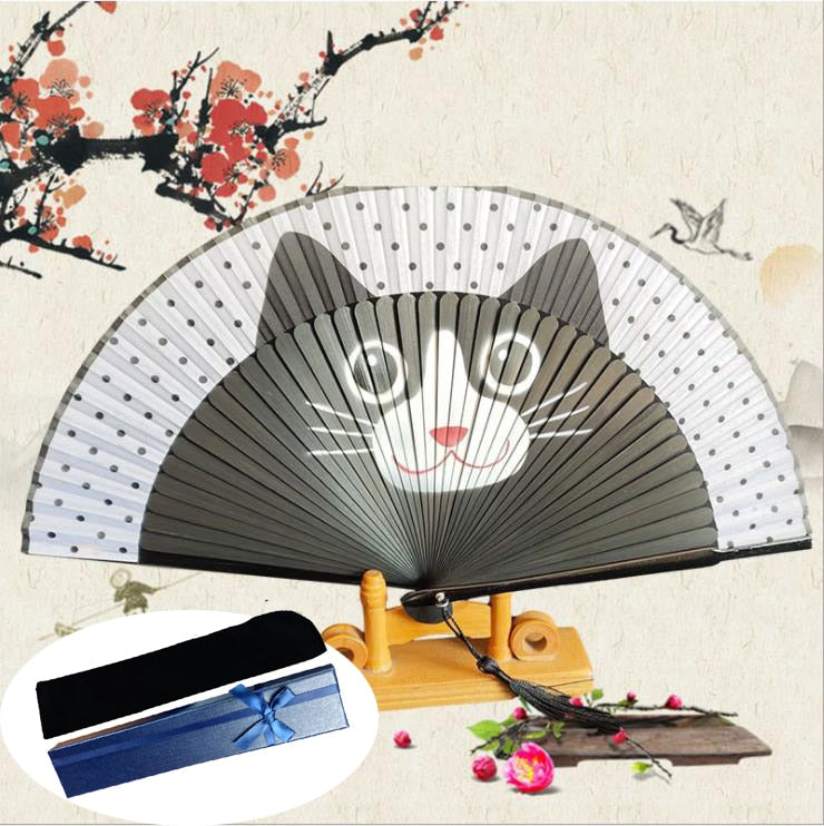 Cartoon Cat Japanese Hand fans