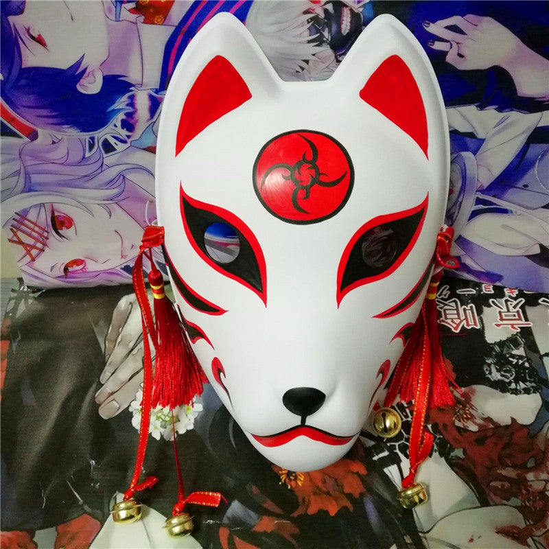 Japanese kitsune mask set vector