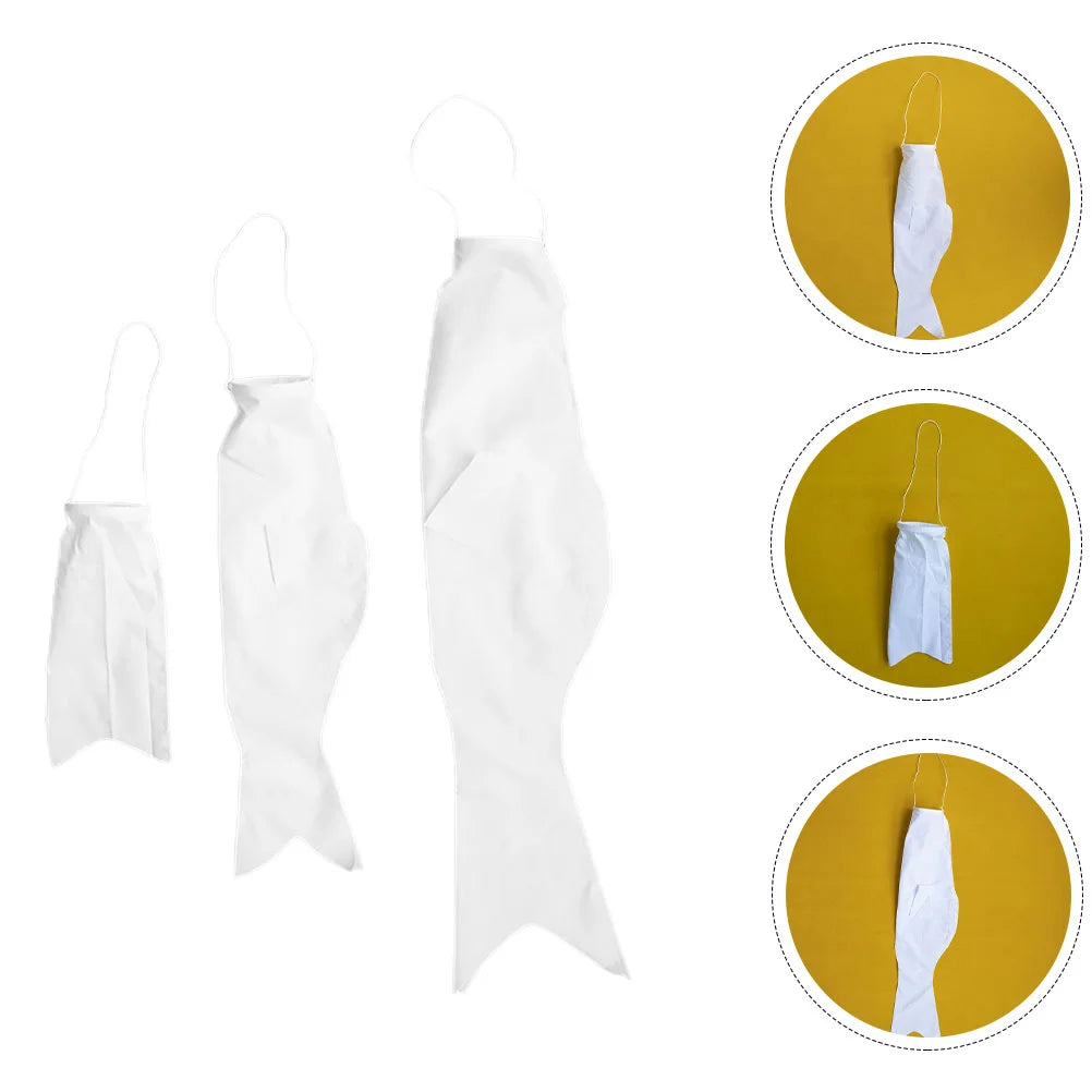 3 Pcs Blank Fish Koinobori