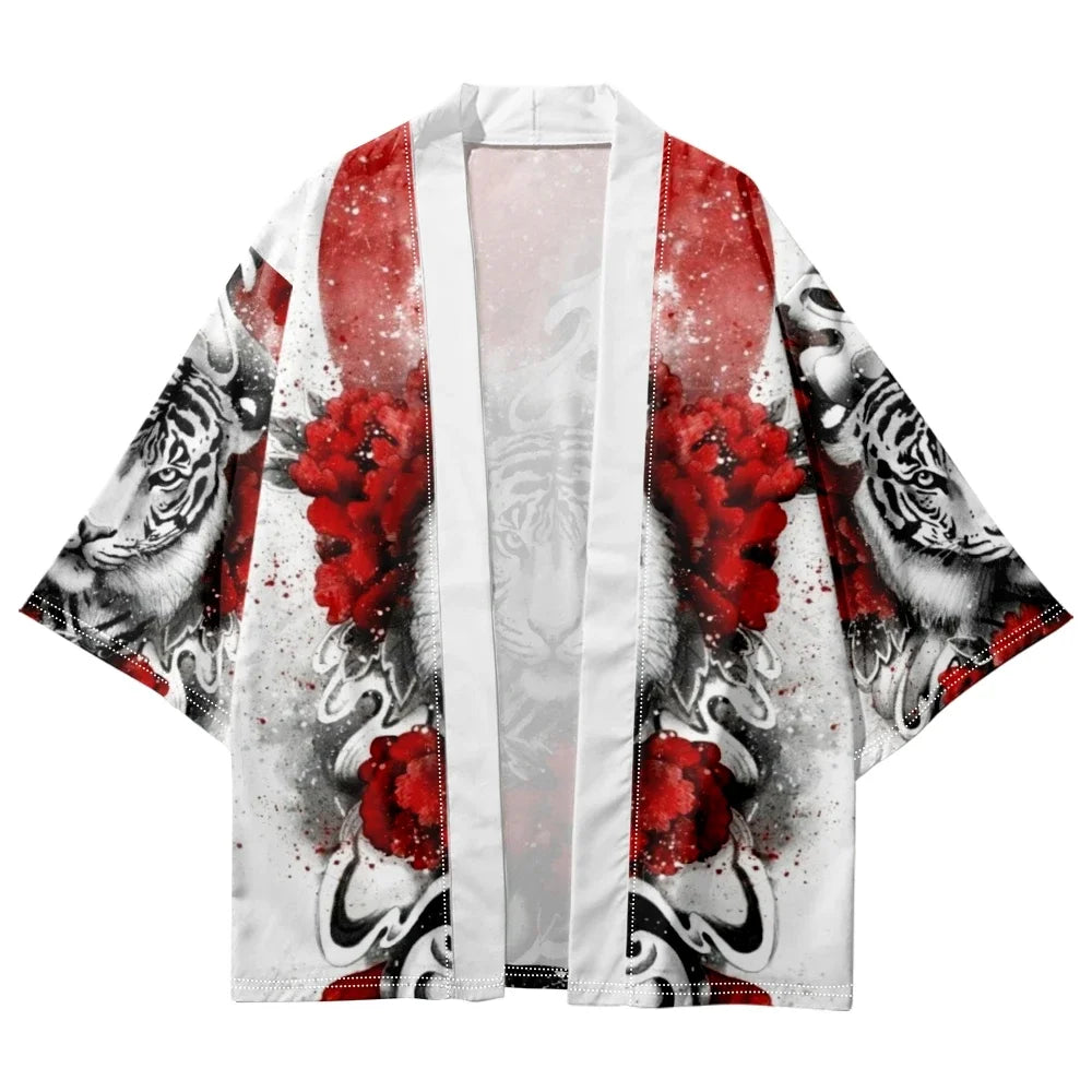 Japanese Tiger Print Cardigan
