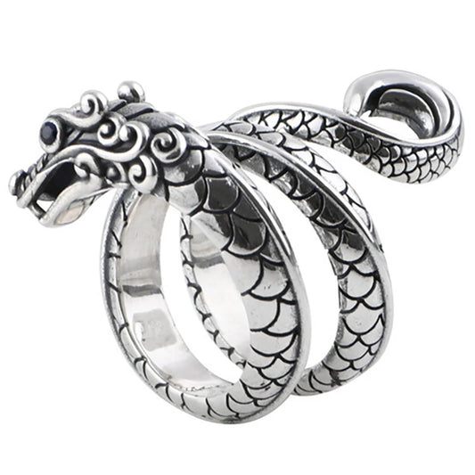 Japanese Spiral Dragon Ring