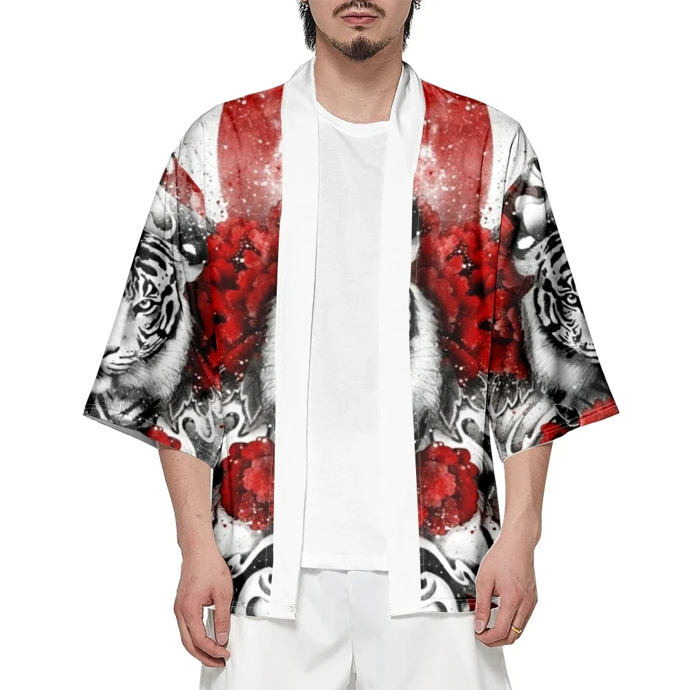 Japanese Tiger Print Cardigan