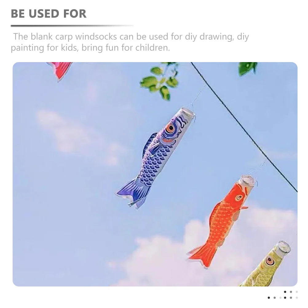 3 Pcs Blank Fish Koinobori