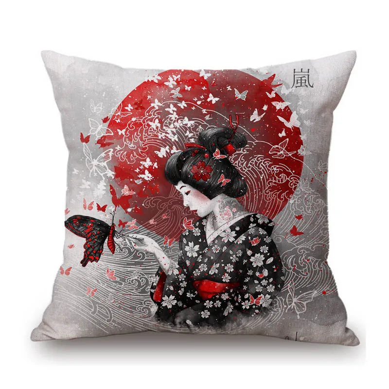 Japanese Judo Samurai Cushion Cover