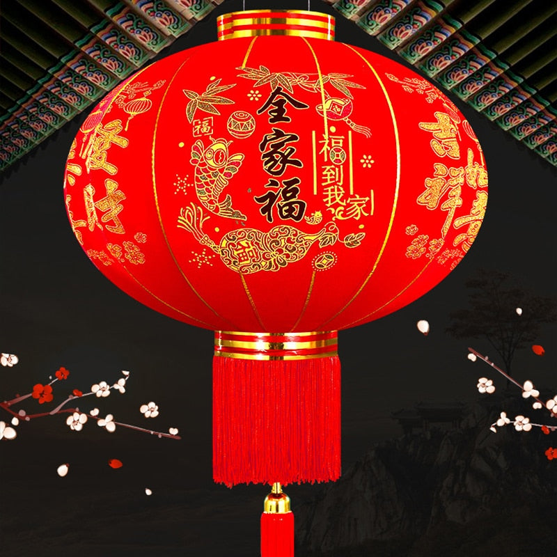 Traditional Red Japanese Lantern