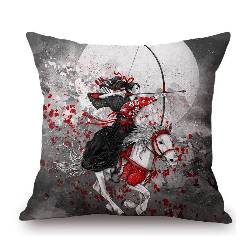Japanese Judo Samurai Cushion Cover