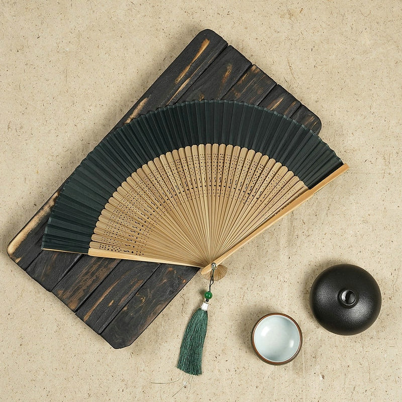 Folding Japanese Wooden Hand Fan