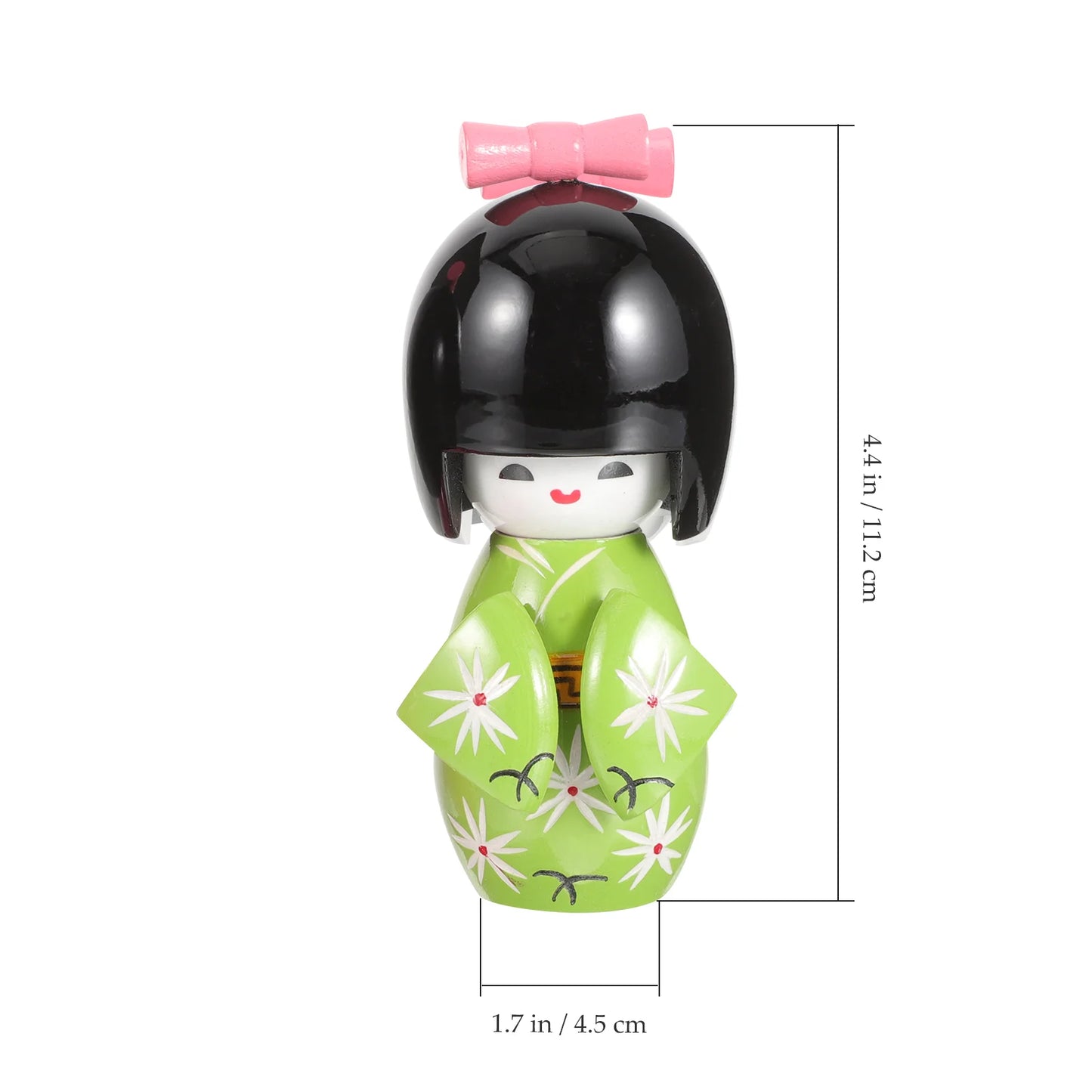 2 Pcs Japanese Kokeshi Dolls