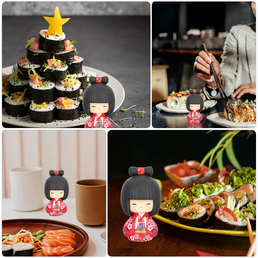 Kokeshi Doll In Red Kimono