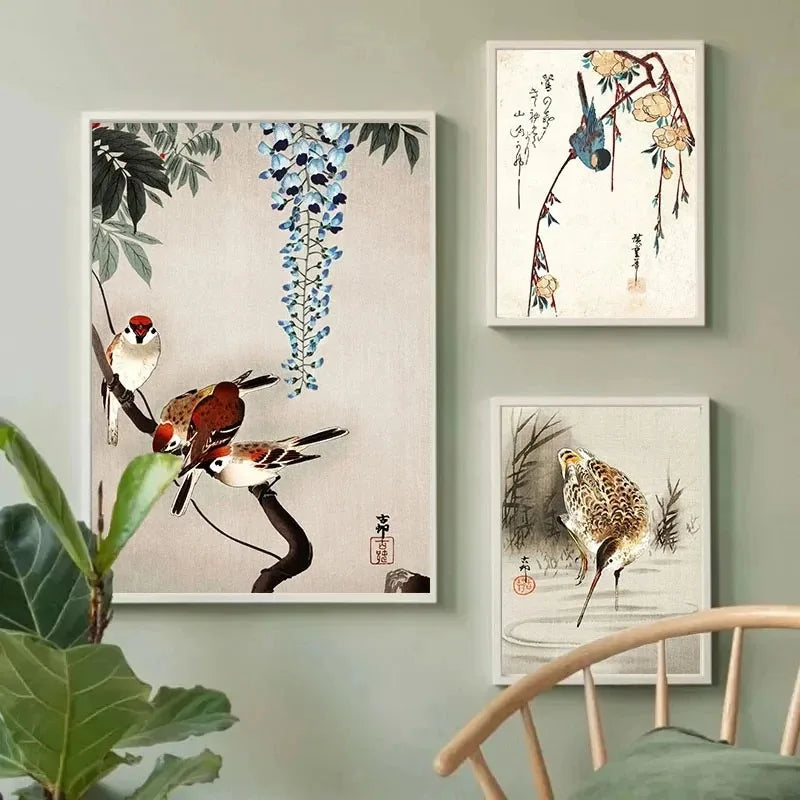 Birds Painting Wall Art Posters