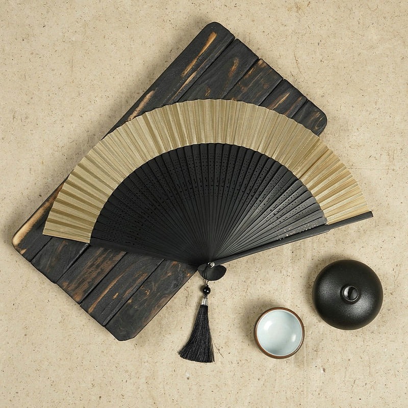 Folding Japanese Wooden Hand Fan