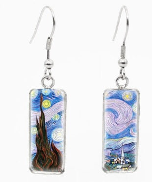 starry night earrings