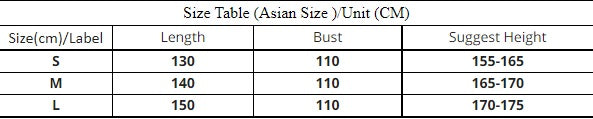 cosplay kimono size
