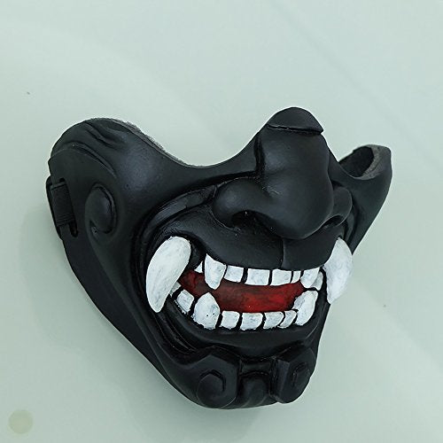 black samurai half mask