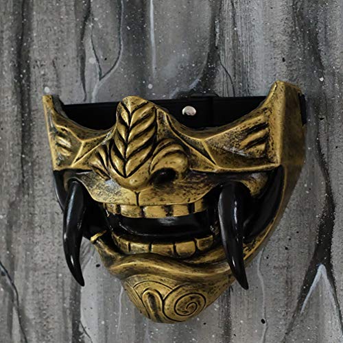 golden oni half mask