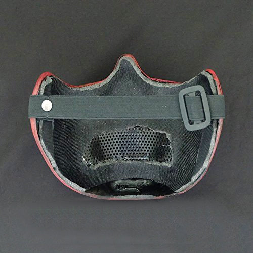 white half face oni mask