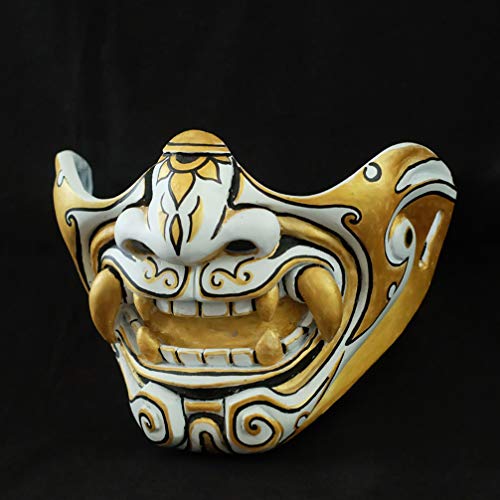 golden samurai half mask