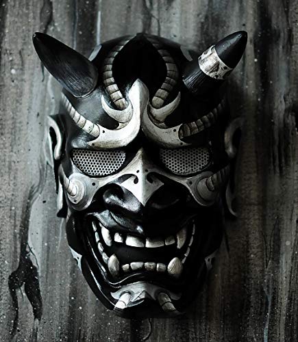 kronblad Mor tragedie Black Kabuki Demon Mask - Fiberglass – Japanese Oni Masks