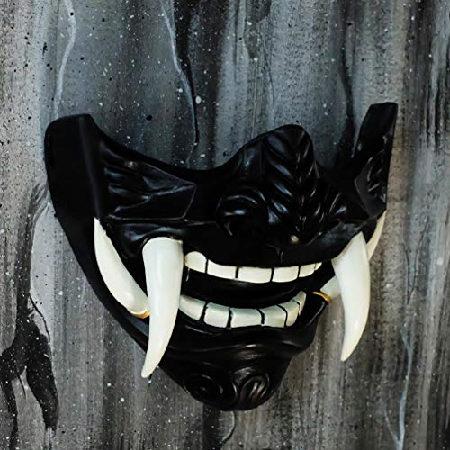 black oni half mask