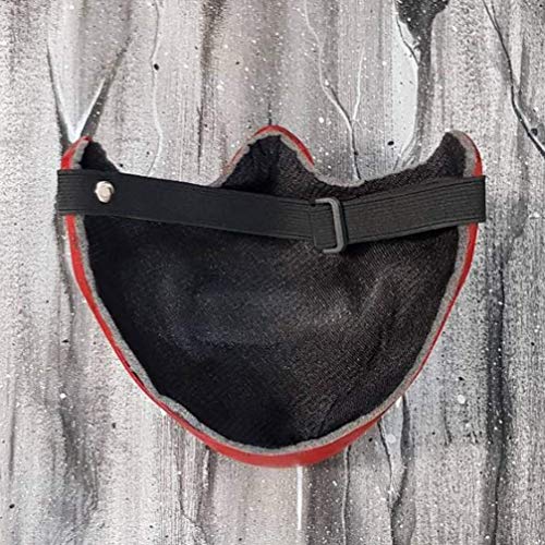 red oni half mask
