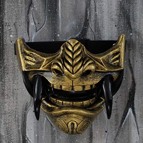 golden oni half mask