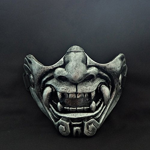 half face silver mask