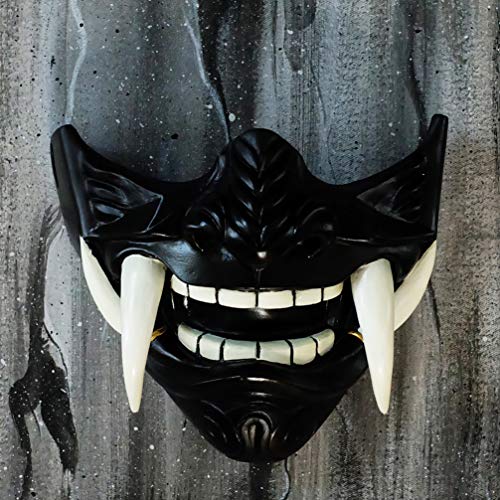 black oni half mask