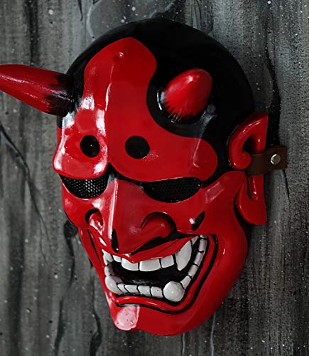 red kabuki mask