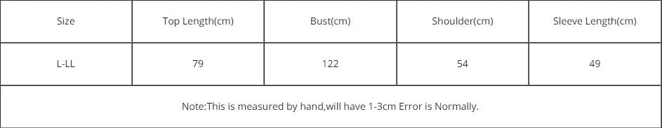casual hanten size