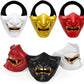 half face red oni mask