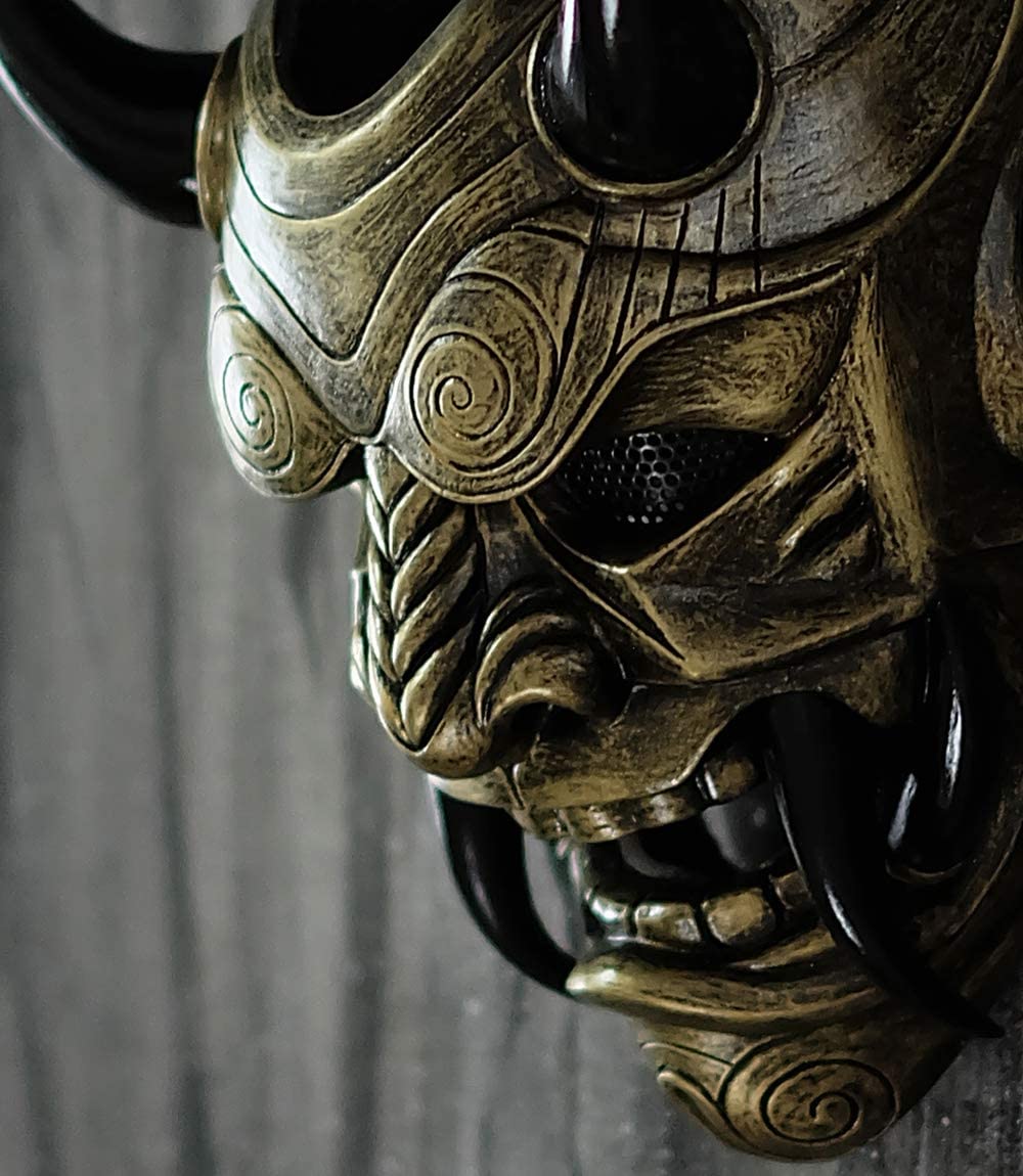 Golden Oni Mask - HQ Fiberglass