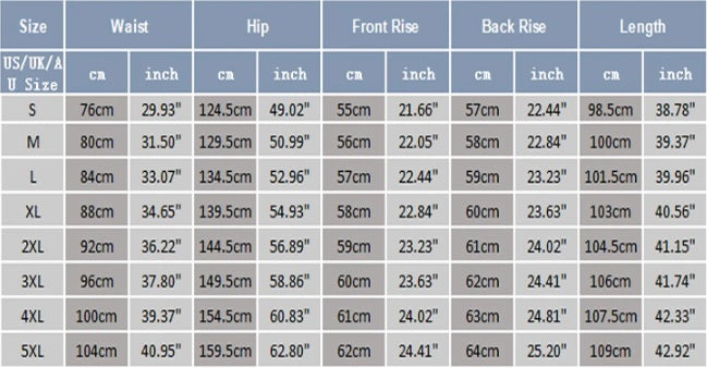 harem trousers size