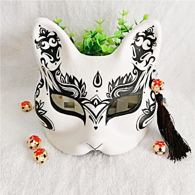 black kitsune mask