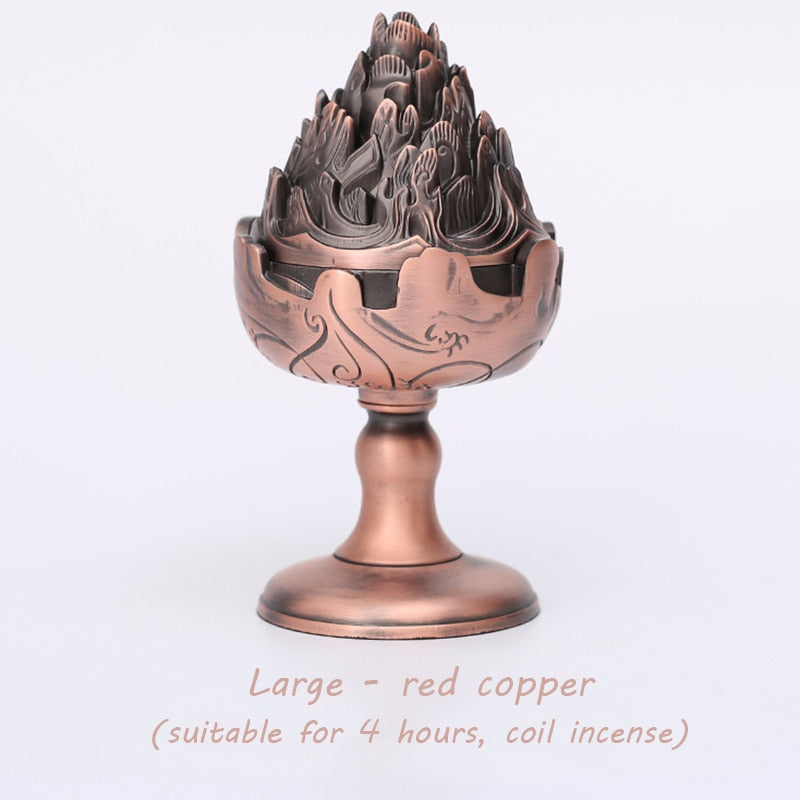 antique gold incense burner