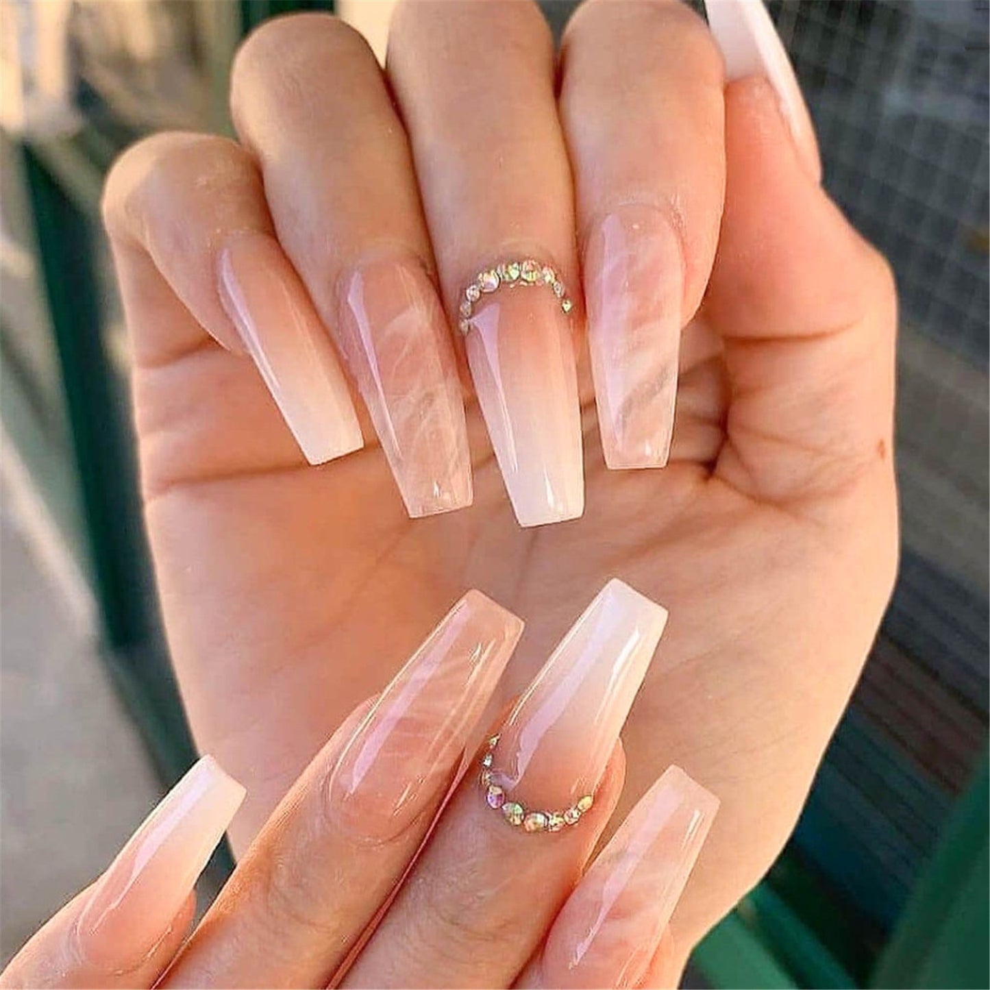 gradient color japanese nails