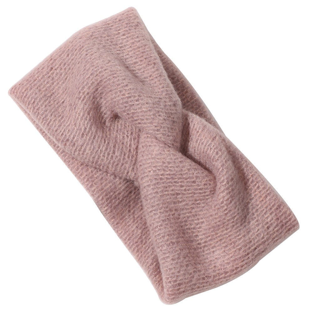 knitting cross headband