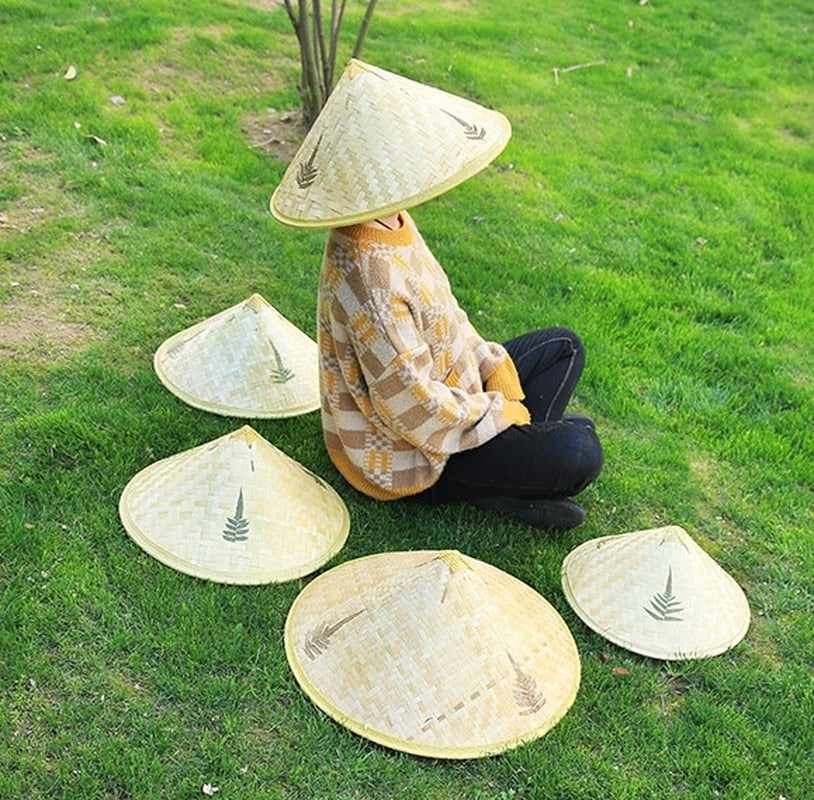 straw cone hat