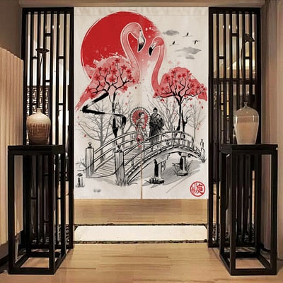 kitsune style japanese curtain