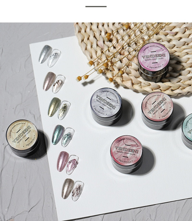 metallic nail gel
