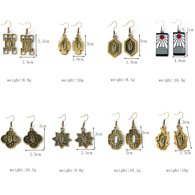 demon slayer earrings size