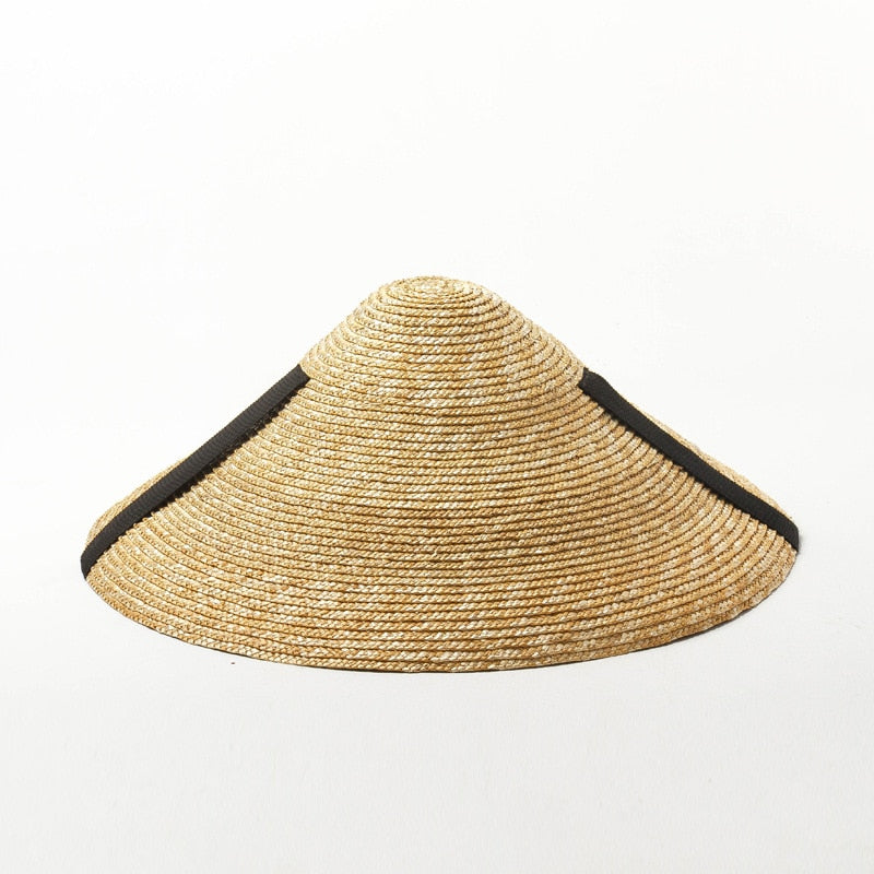 wide brim straw hat