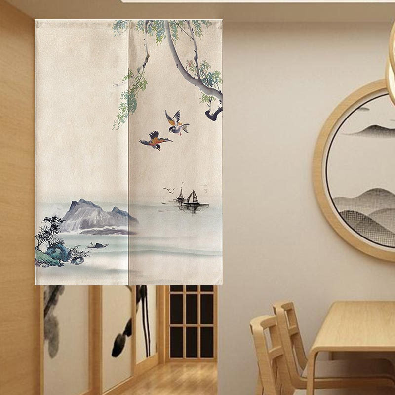 flowers and birds curtain