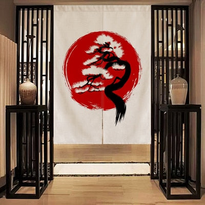 kitsune style japanese curtain