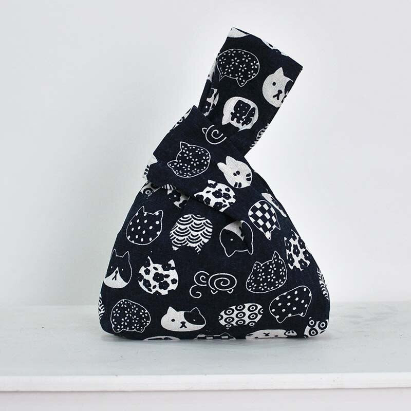kawai cat knot bag
